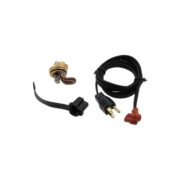 Engine Heater - 400W 120V, 1-1/4in. Plug, Brass Adapter Lister Petter